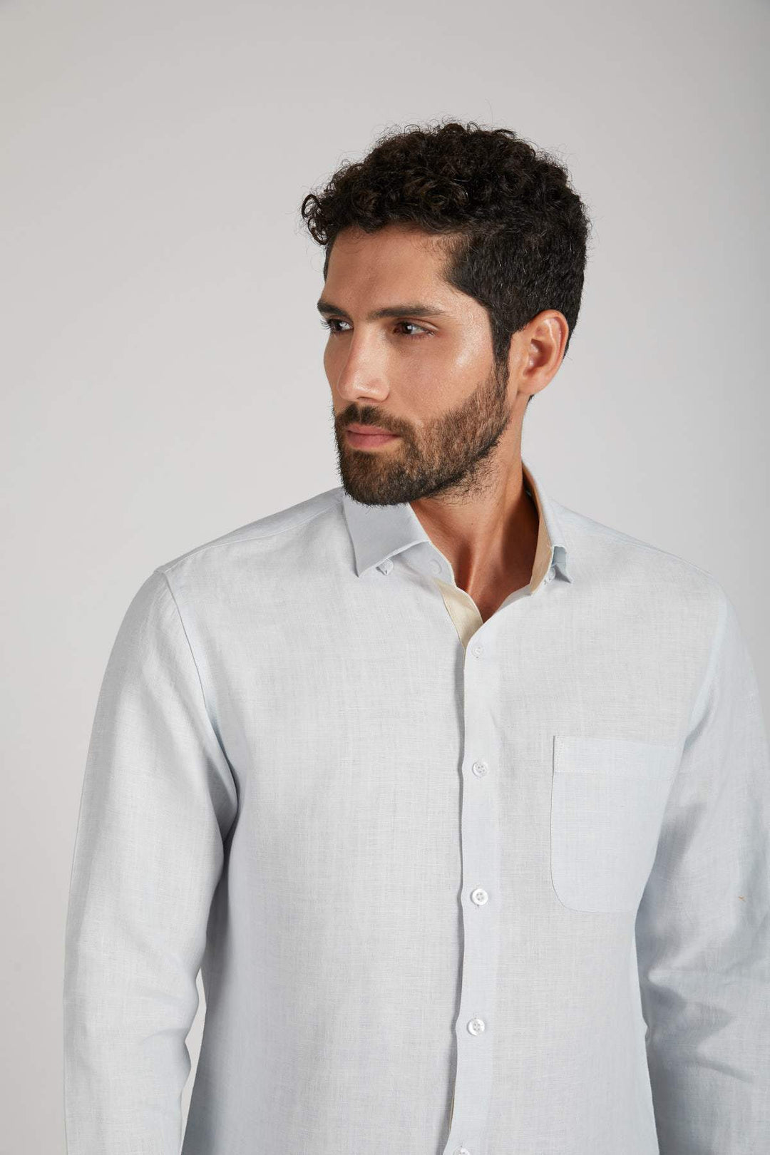 Breath Contrast Trim Shirt - Suspire
