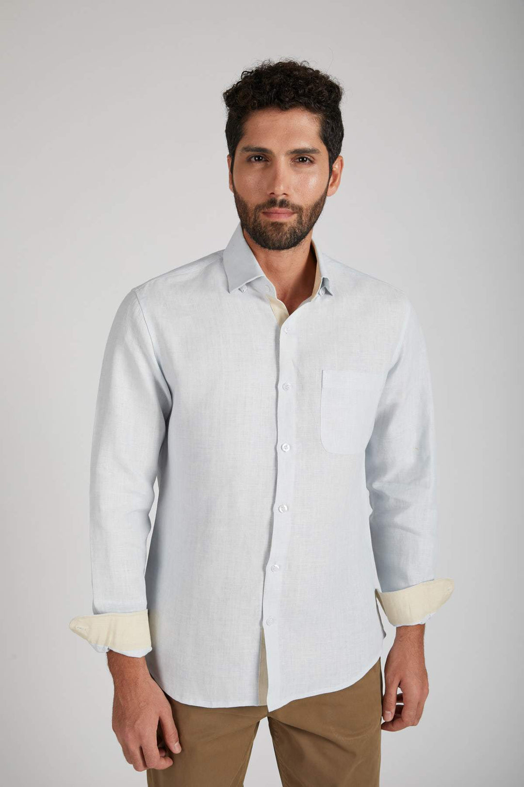 Breath Contrast Trim Shirt - Suspire