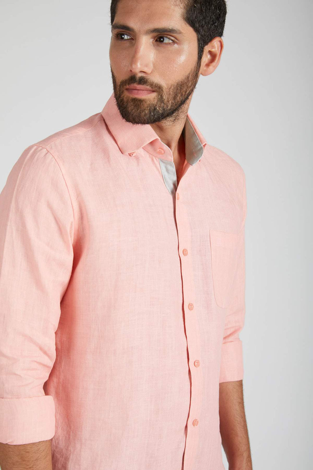 Breath Contrast Trim Shirt - Suspire