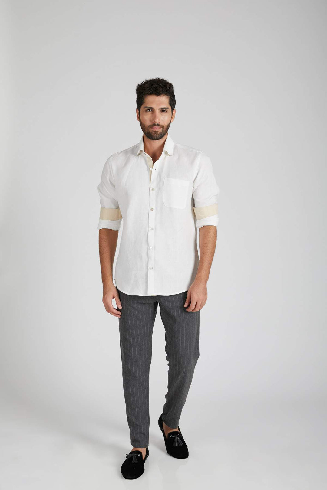 Breath Contrast Trim Shirt - Suspire