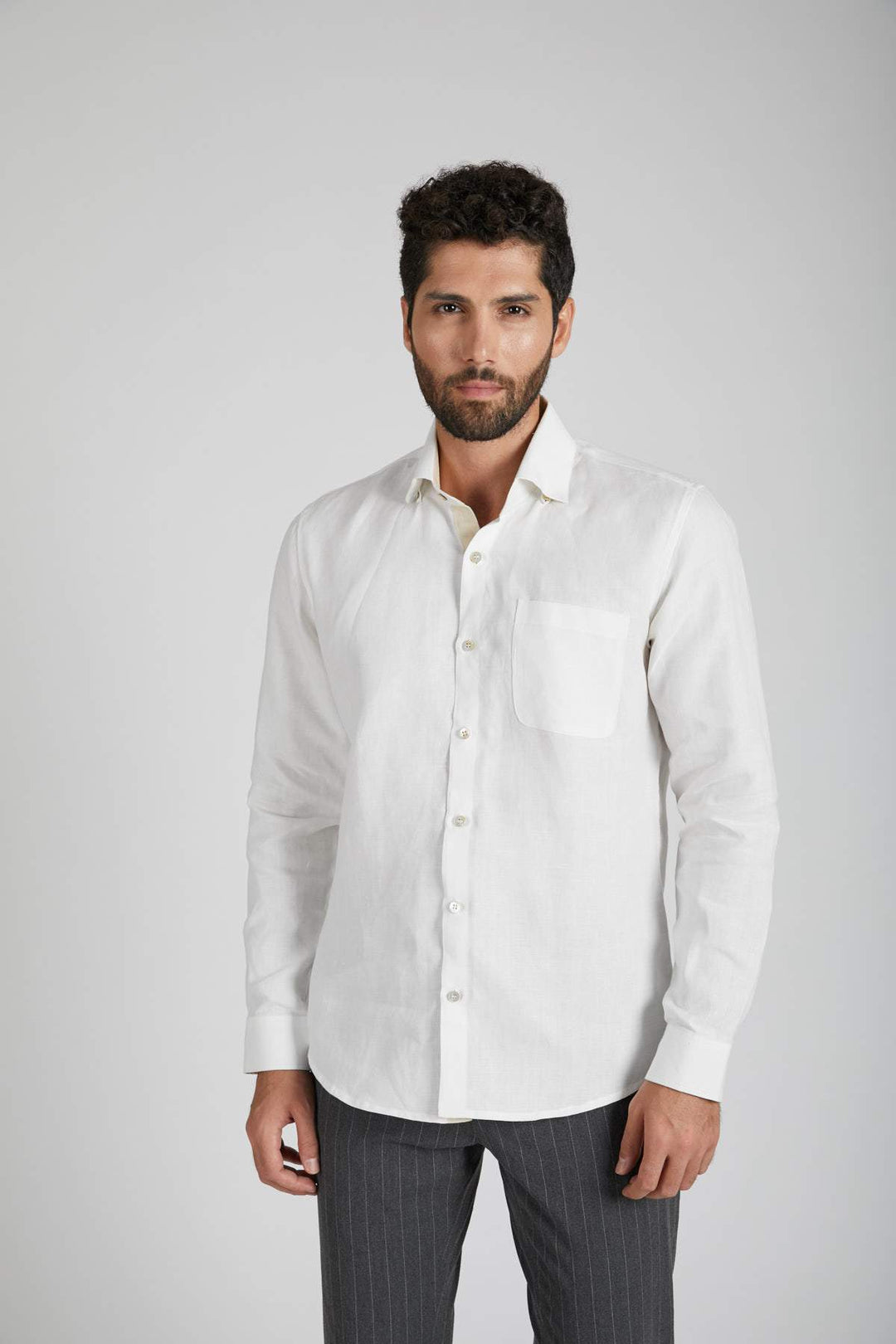 Breath Contrast Trim Shirt - Suspire