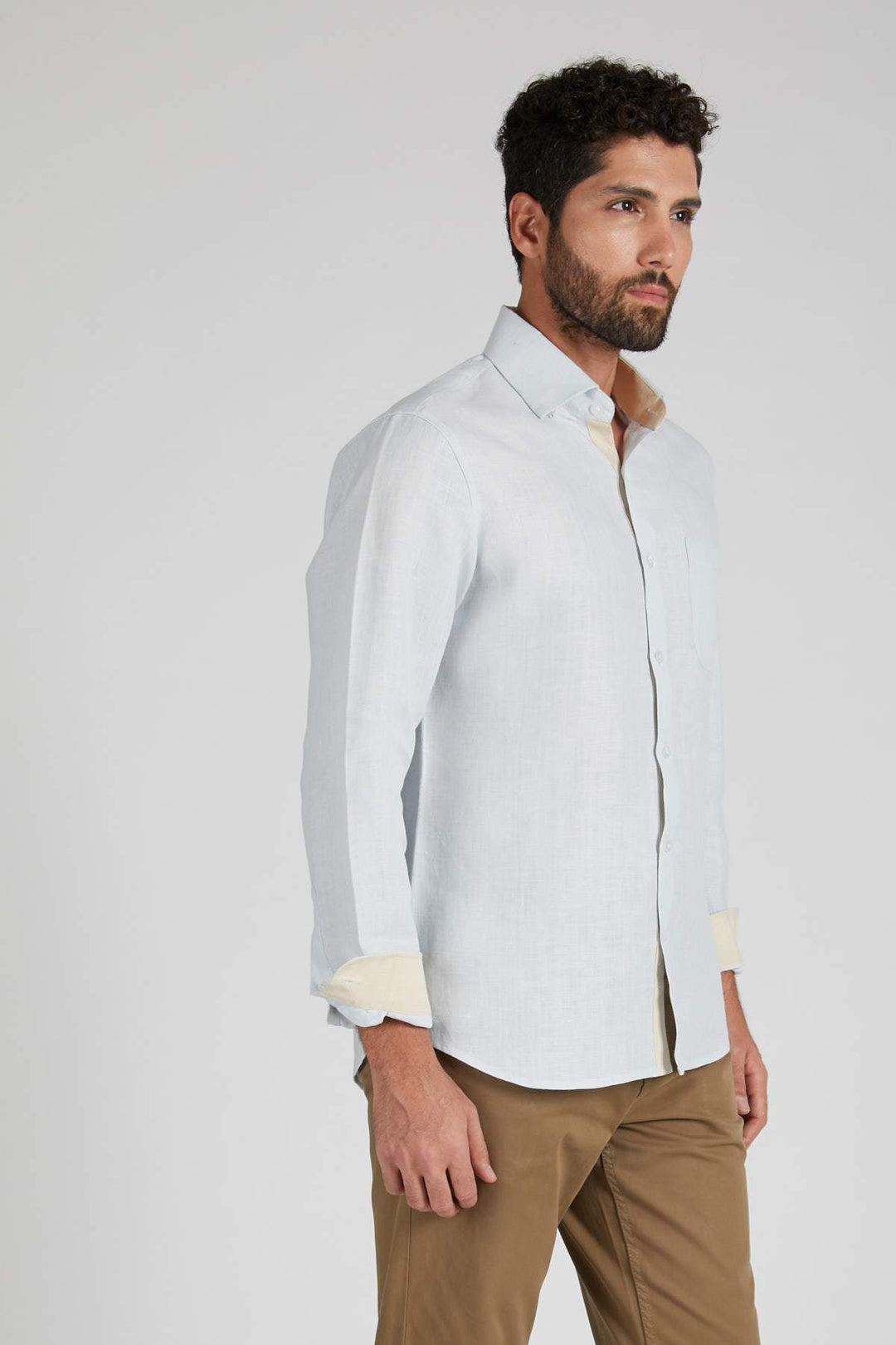 Breath Contrast Trim Shirt - Suspire