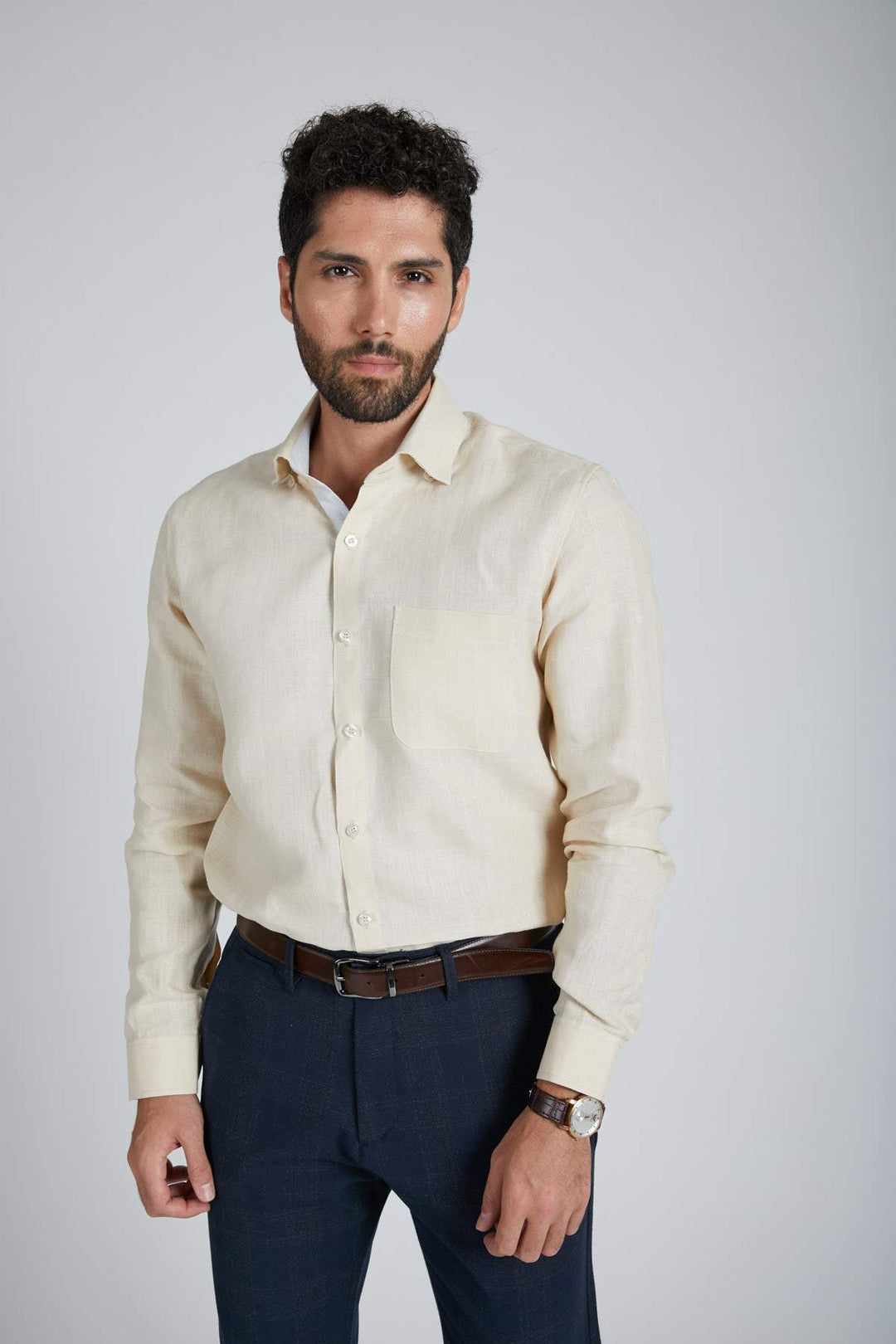 Breath Contrast Trim Shirt - Suspire