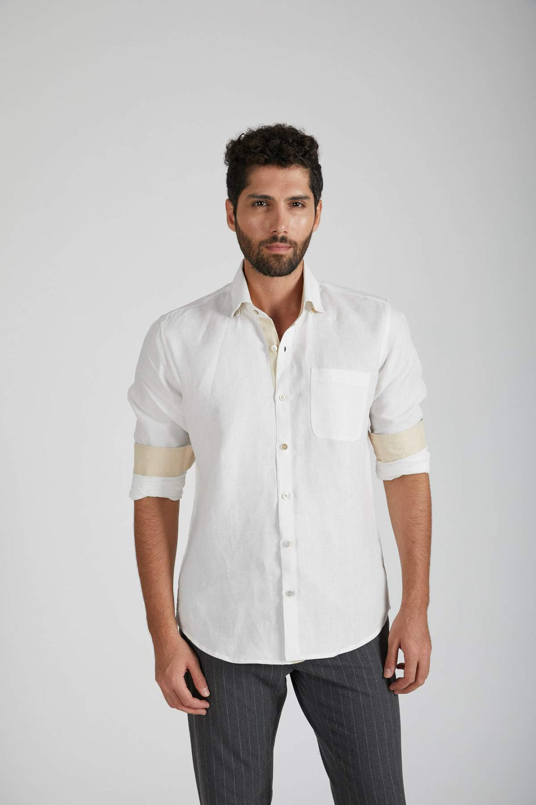 Breath Contrast Trim Shirt - Suspire
