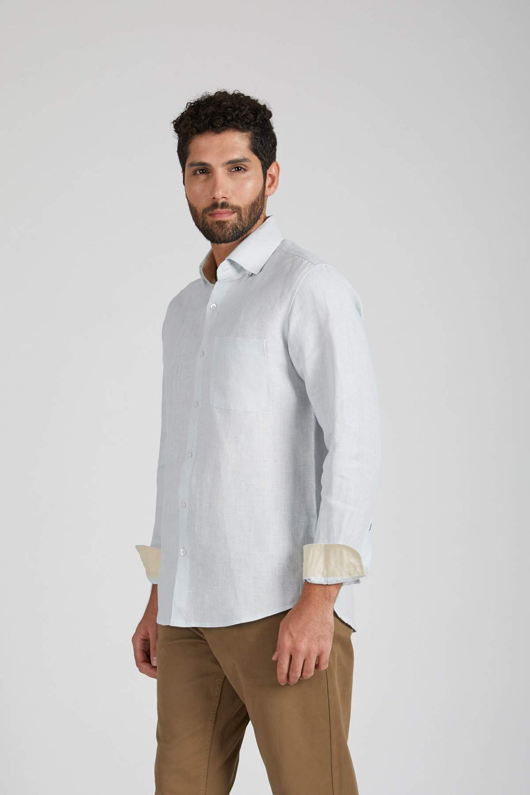 Breath Contrast Trim Shirt - Suspire