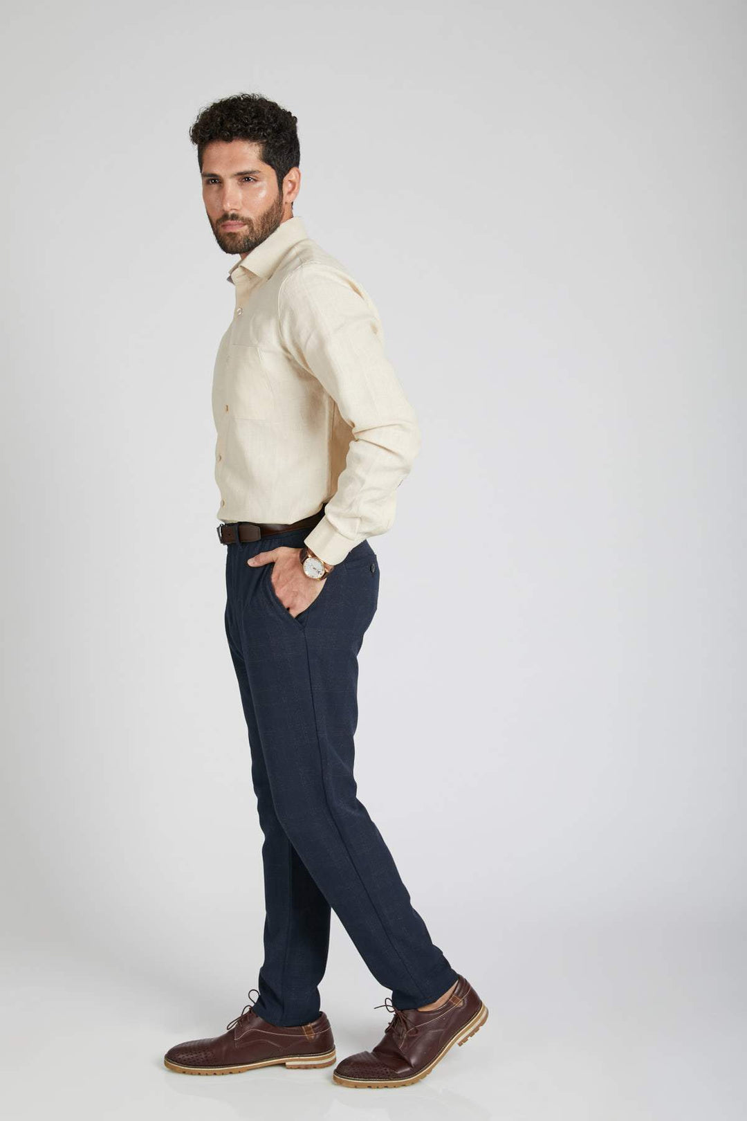 Breath Contrast Trim Shirt - Suspire