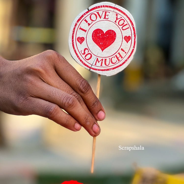 Cake Topper Pack | Multipurpose | Resuable | Handpainted | Natural Wood - Suspire