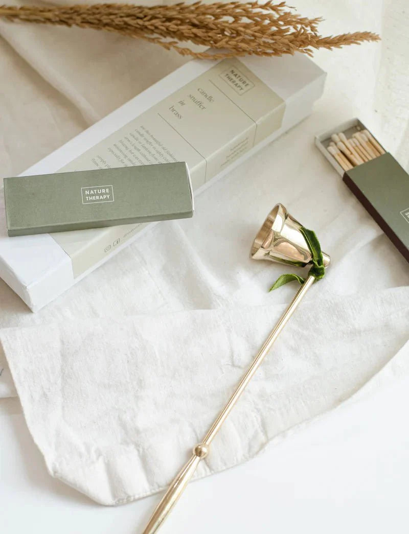 Nature Therapy Candle Snuffer in brass