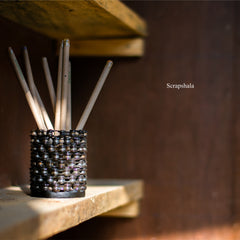 Scrapshala Chalo Penstand | Vintage Look | Multipurpose | Upcycled