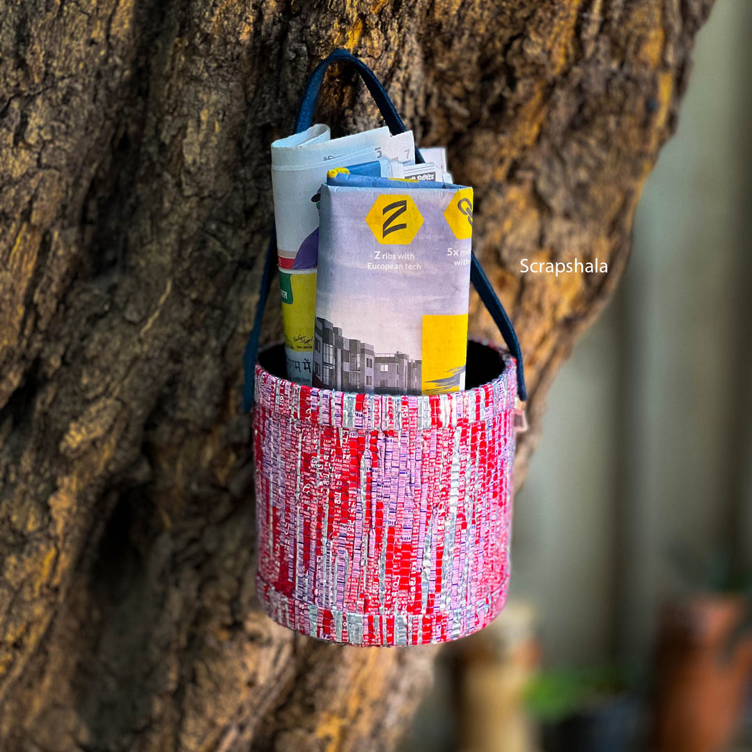 Chamkila Basket | Multiprpose | Upcycled | Handloom textile - Suspire