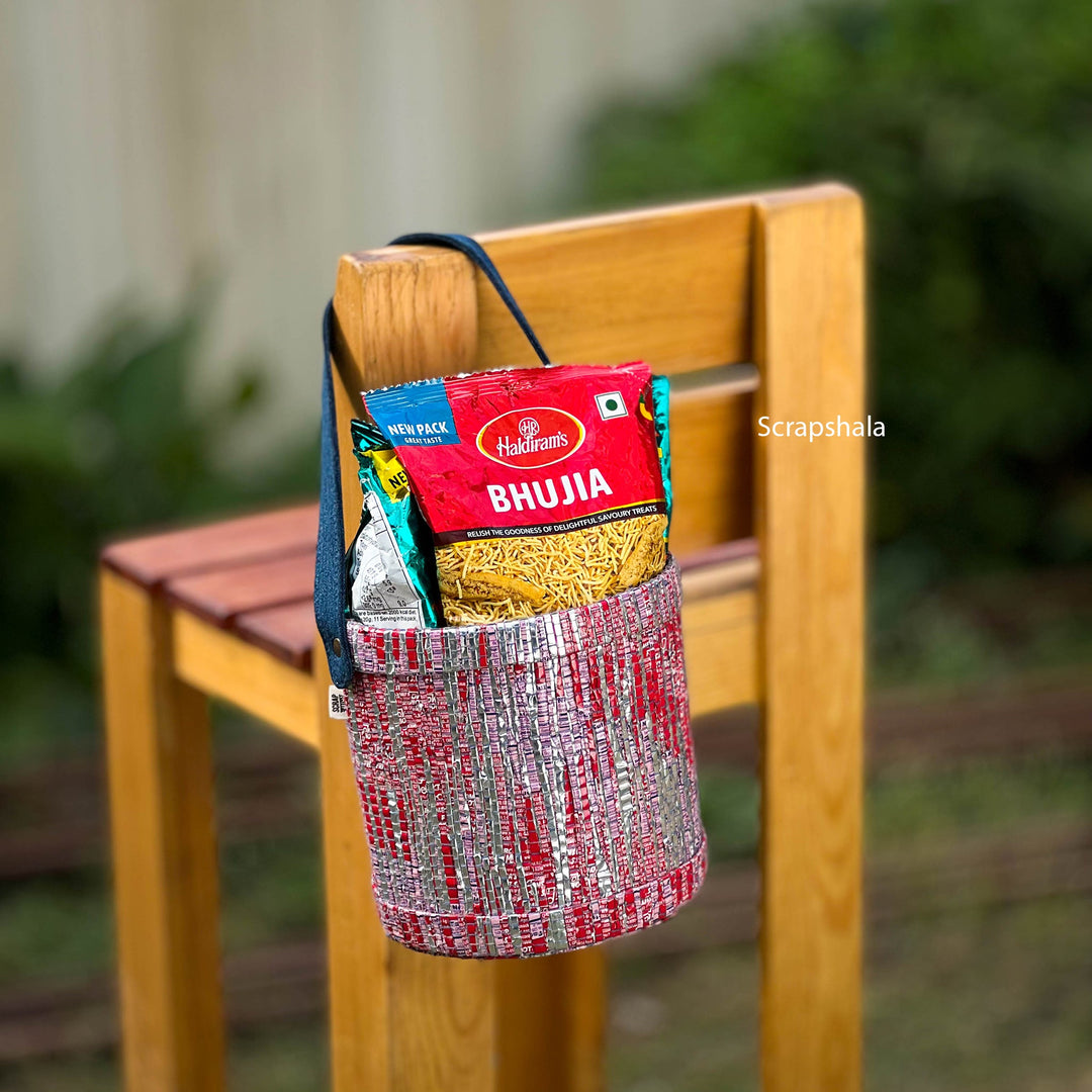 Chamkila Basket | Multiprpose | Upcycled | Handloom textile - Suspire