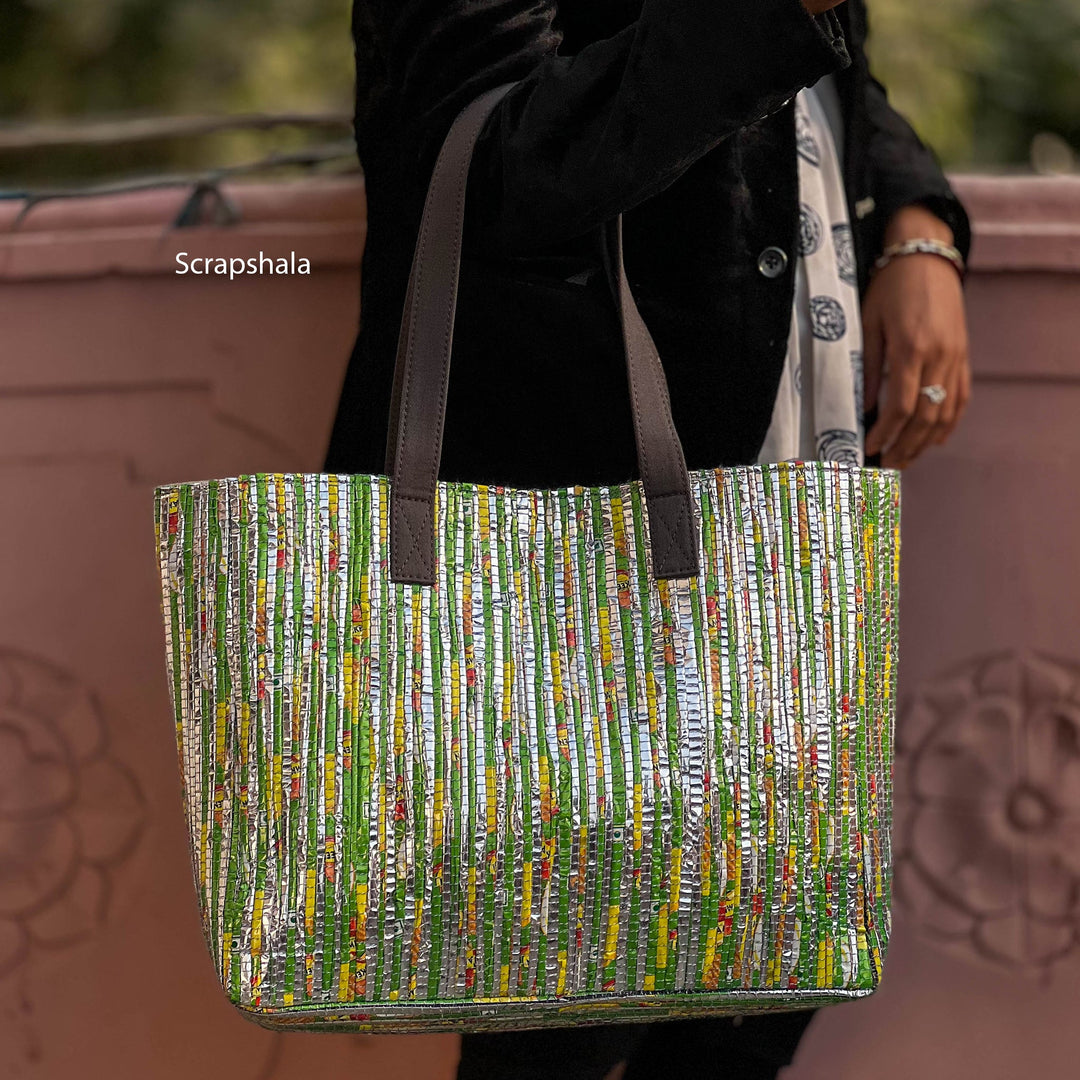 Chamkila Tote Bag | Upcycled | Handloom textile - Suspire