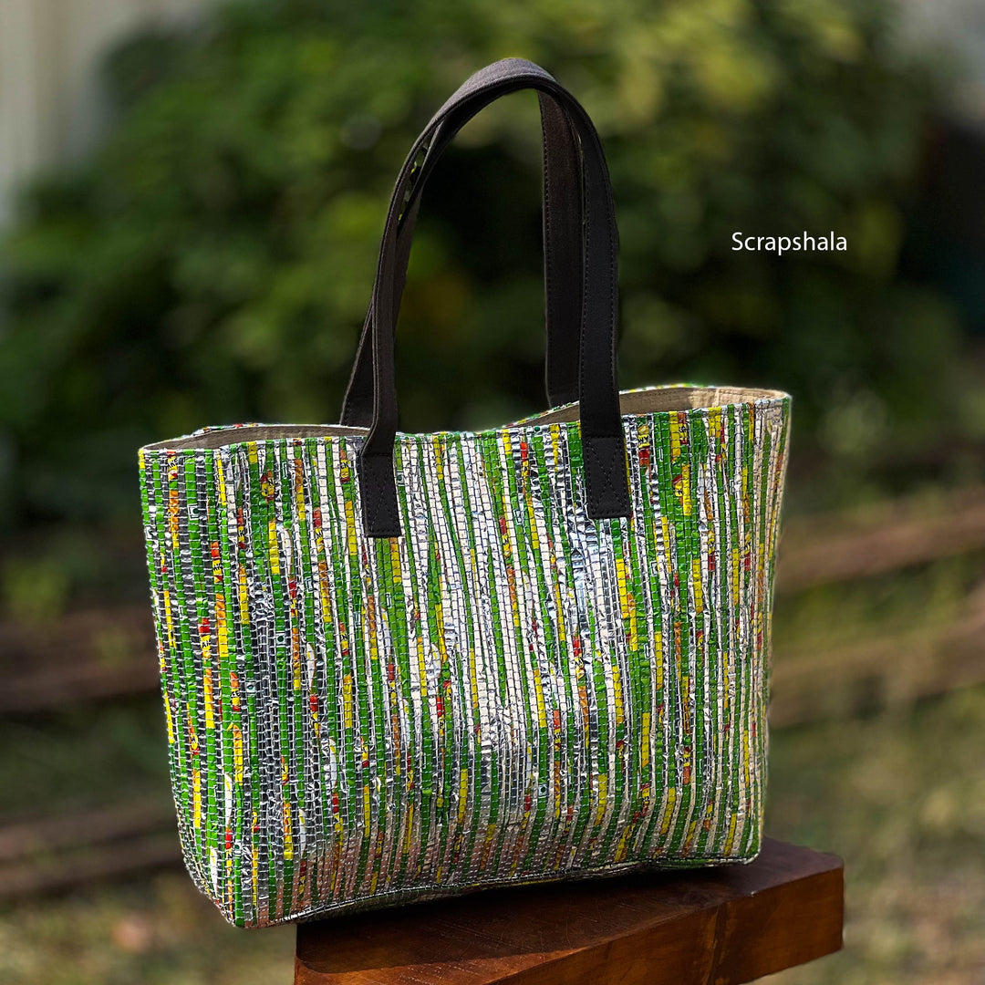 Chamkila Tote Bag | Upcycled | Handloom textile - Suspire