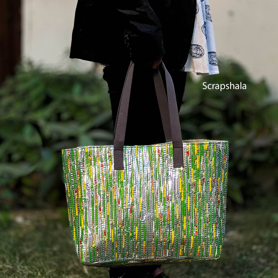 Chamkila Tote Bag | Upcycled | Handloom textile - Suspire