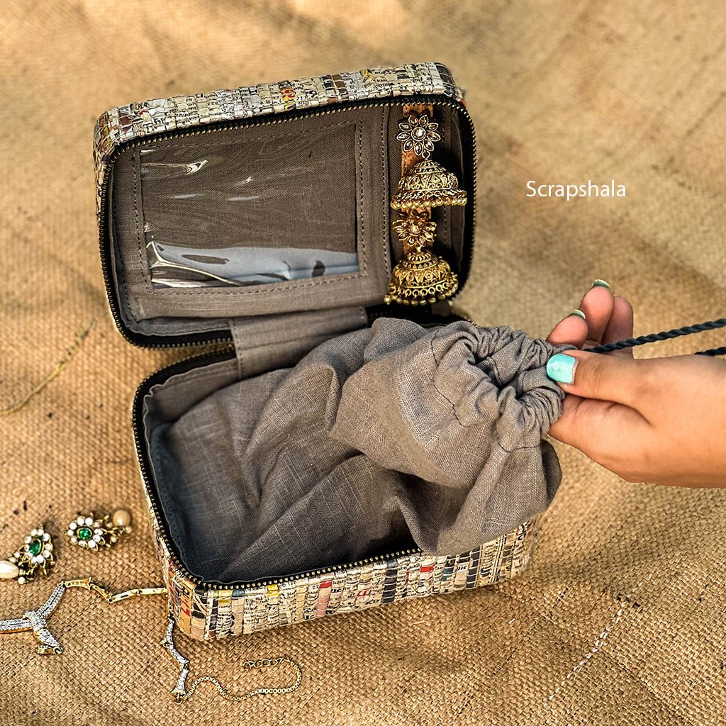 Charcha Jewellery Organizer Box | Space Saver| Upcycled | Handloom textile - Suspire