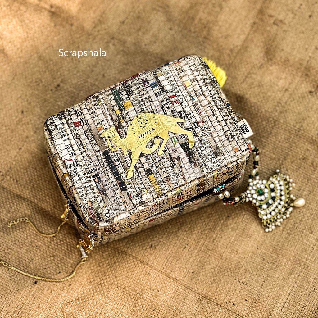 Charcha Jewellery Organizer Box | Space Saver| Upcycled | Handloom textile - Suspire