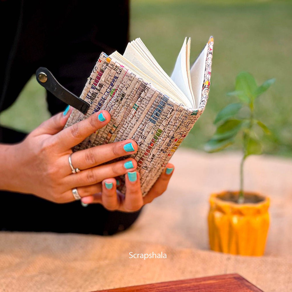 Scrapshala Charcha Journal | Upcycled Handloom Cover