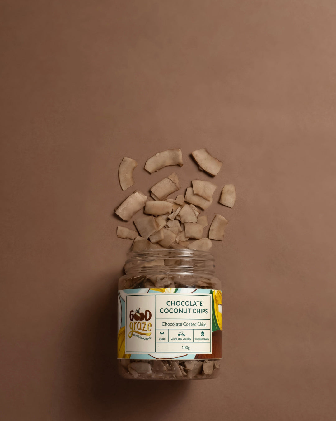 Chocolate Coconut Chips 100gm ( Pack Of 2 ) - Suspire