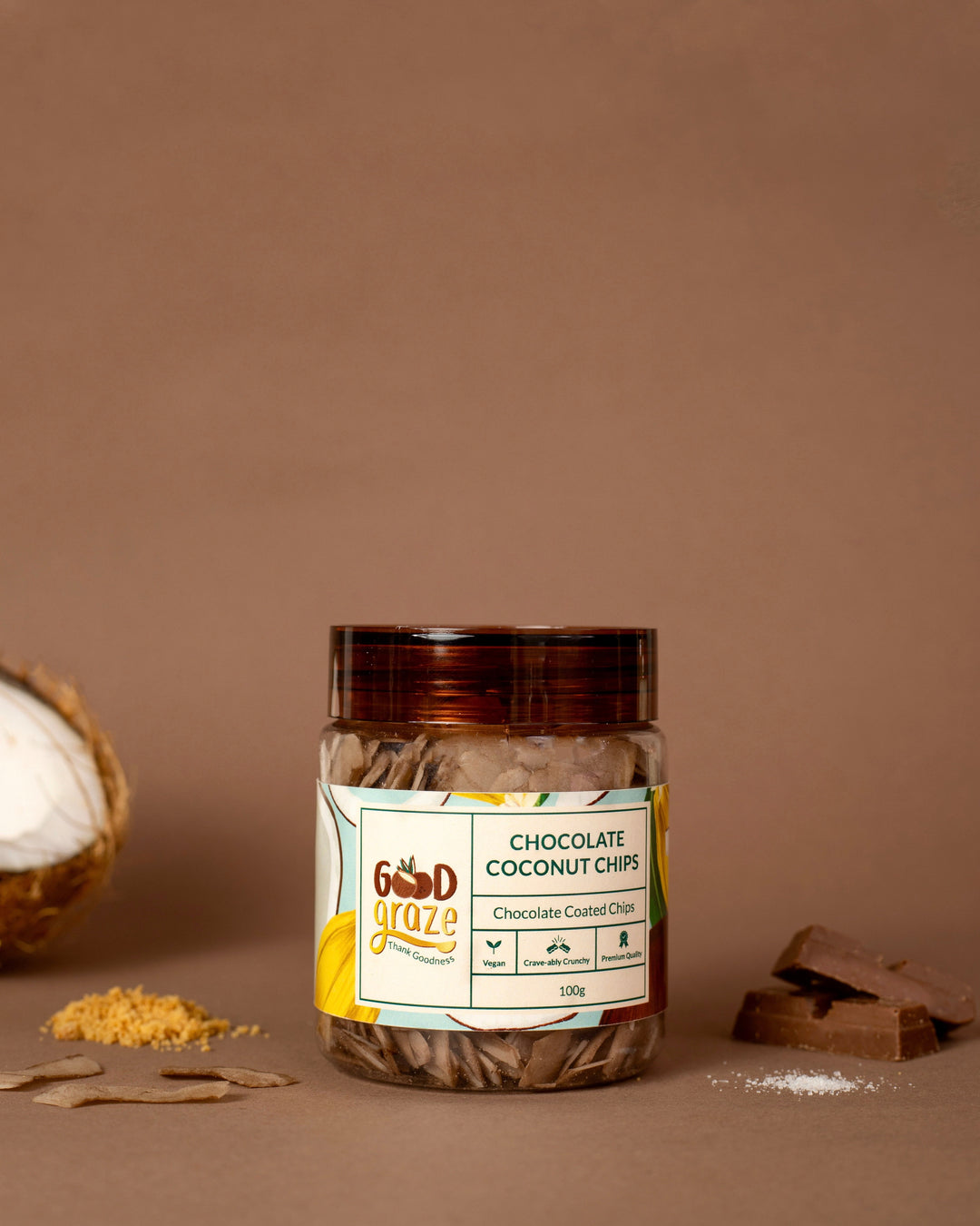 Chocolate Coconut Chips 100gm ( Pack Of 2 ) - Suspire