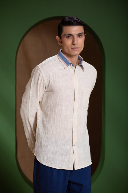 Coarse Texture Handwoven Men's Shirt - Suspire