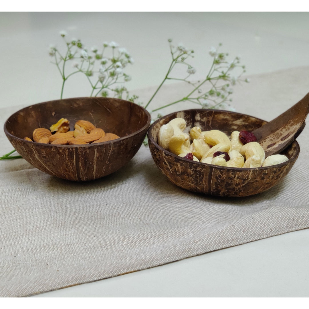 Coconut Shell Small Snack Bowls | Natural and Handcrafted - Suspire