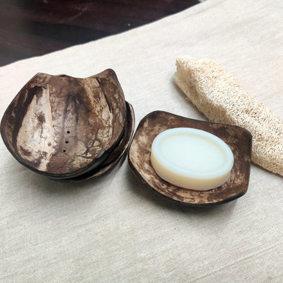 Coconut Shell Soap Dish square - Suspire