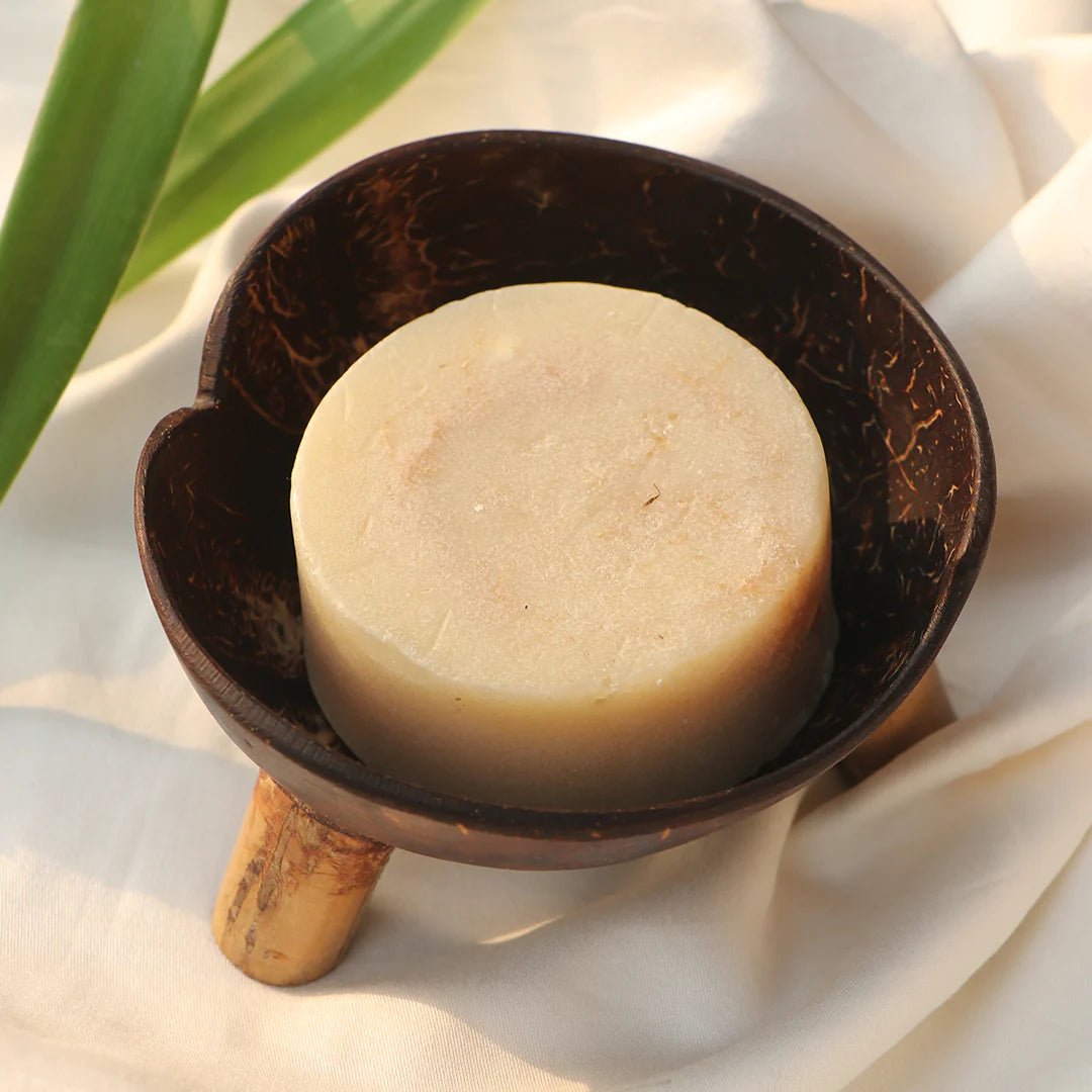 The Bare Bar Coconut Shell Soap Dish | With Stand