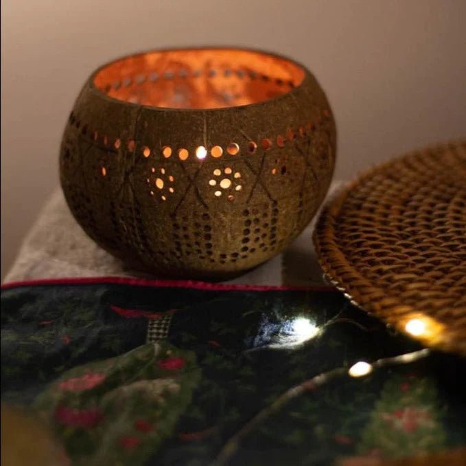 The Bare Bar Coconut Shell Tealight Holder