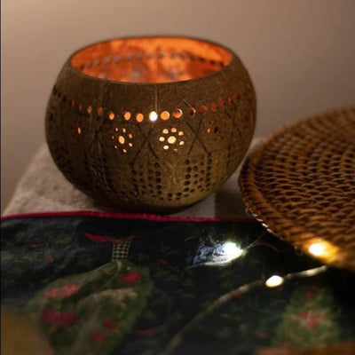 Coconut shell Tea Light Holder - Suspire