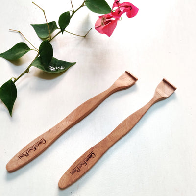 Combo- Bamboo Toothbrush & Neem Wood Tongue Cleaner - Suspire