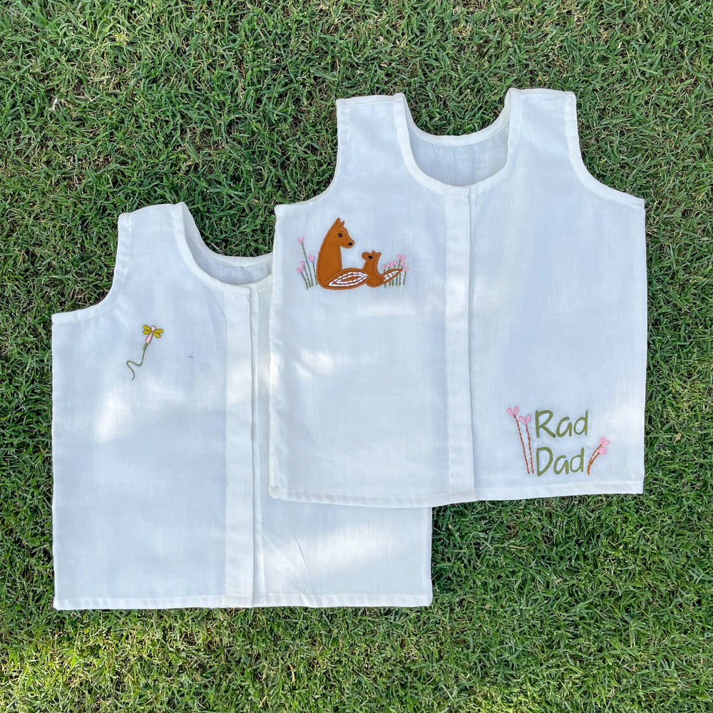 Bhaakur Cotton Jhablas/Vests -Set of 2(Fox)