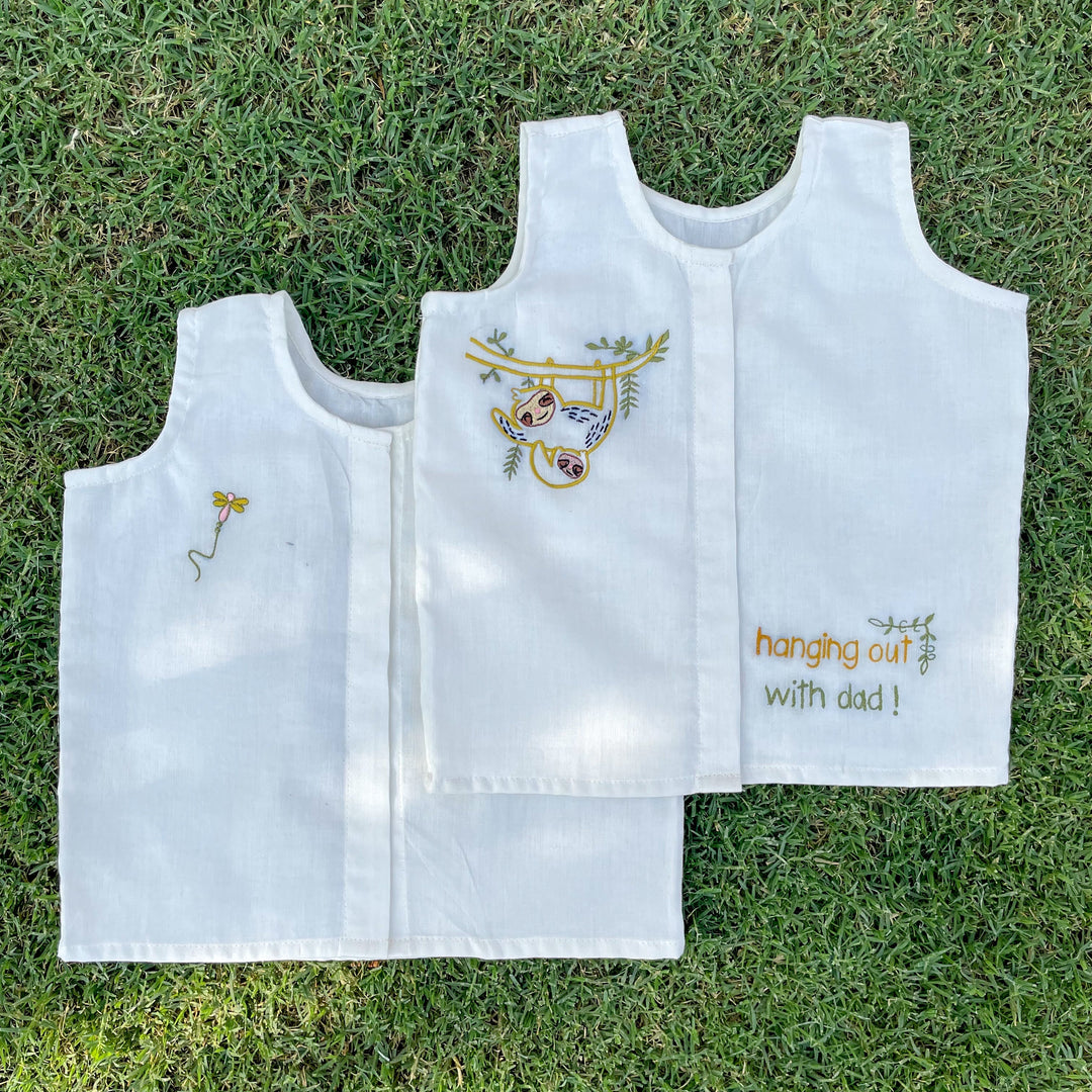 Cotton Jhablas/Vests -Set of 2(Sloth) - Suspire