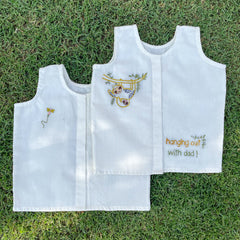 Bhaakur Cotton Jhablas/Vests -Set of 2(Sloth)
