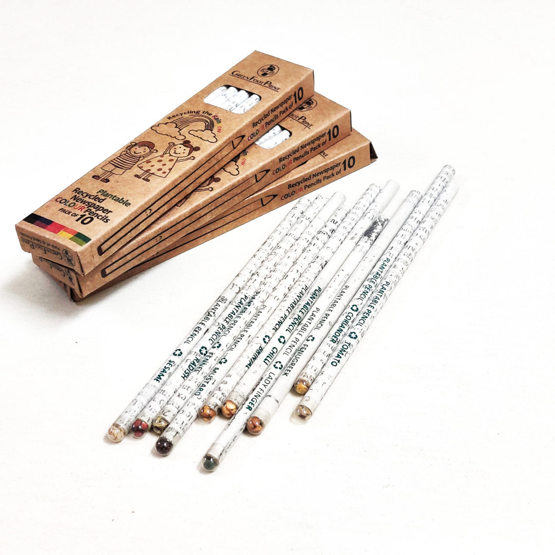 Greenfootprint Recycled News paper Plantable Seed COLOUR Pencils
