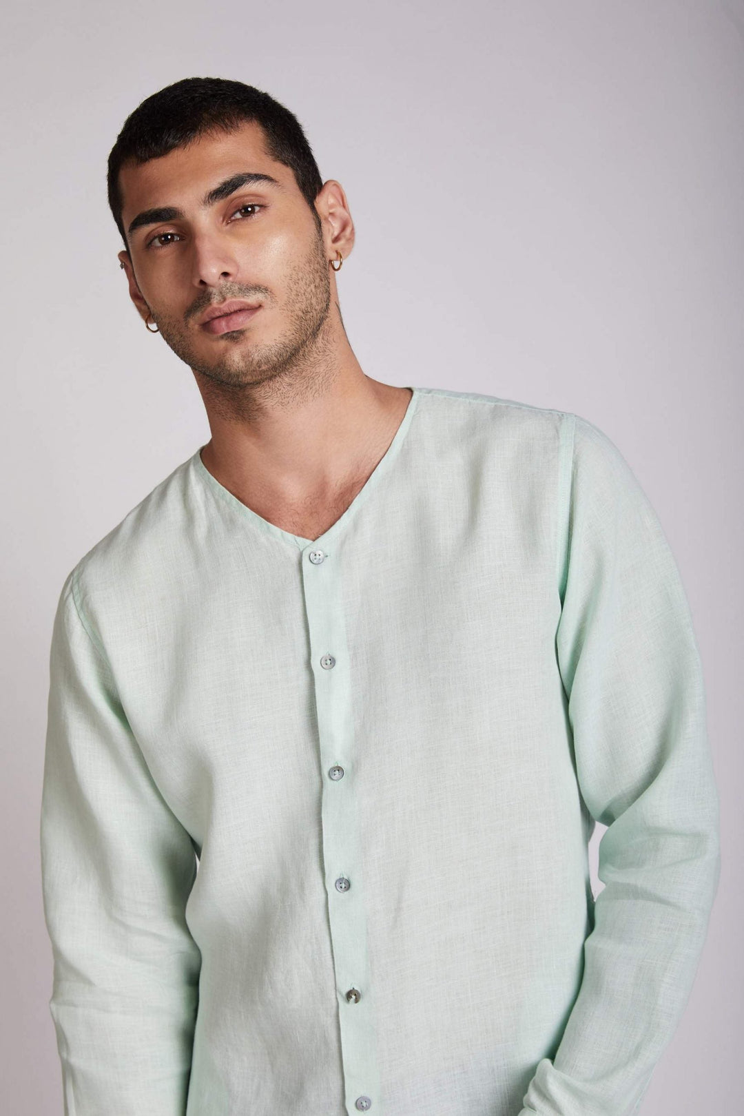 Crescent V Neck Kurta - Suspire