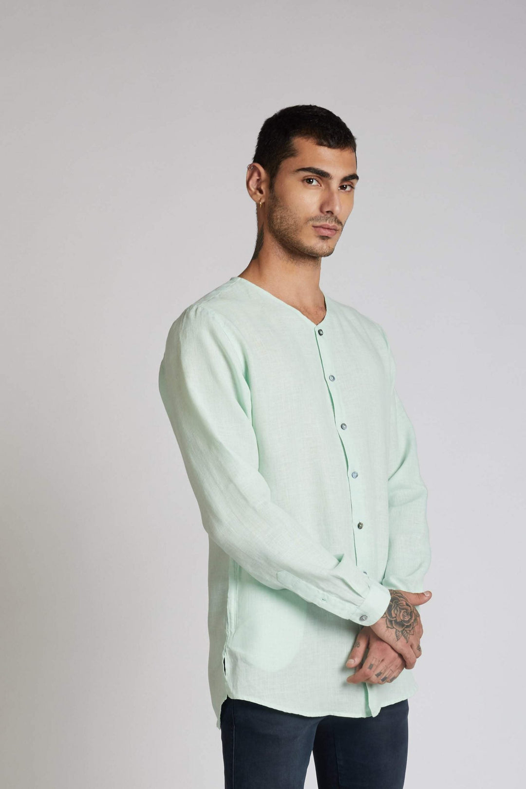 Crescent V Neck Kurta - Suspire