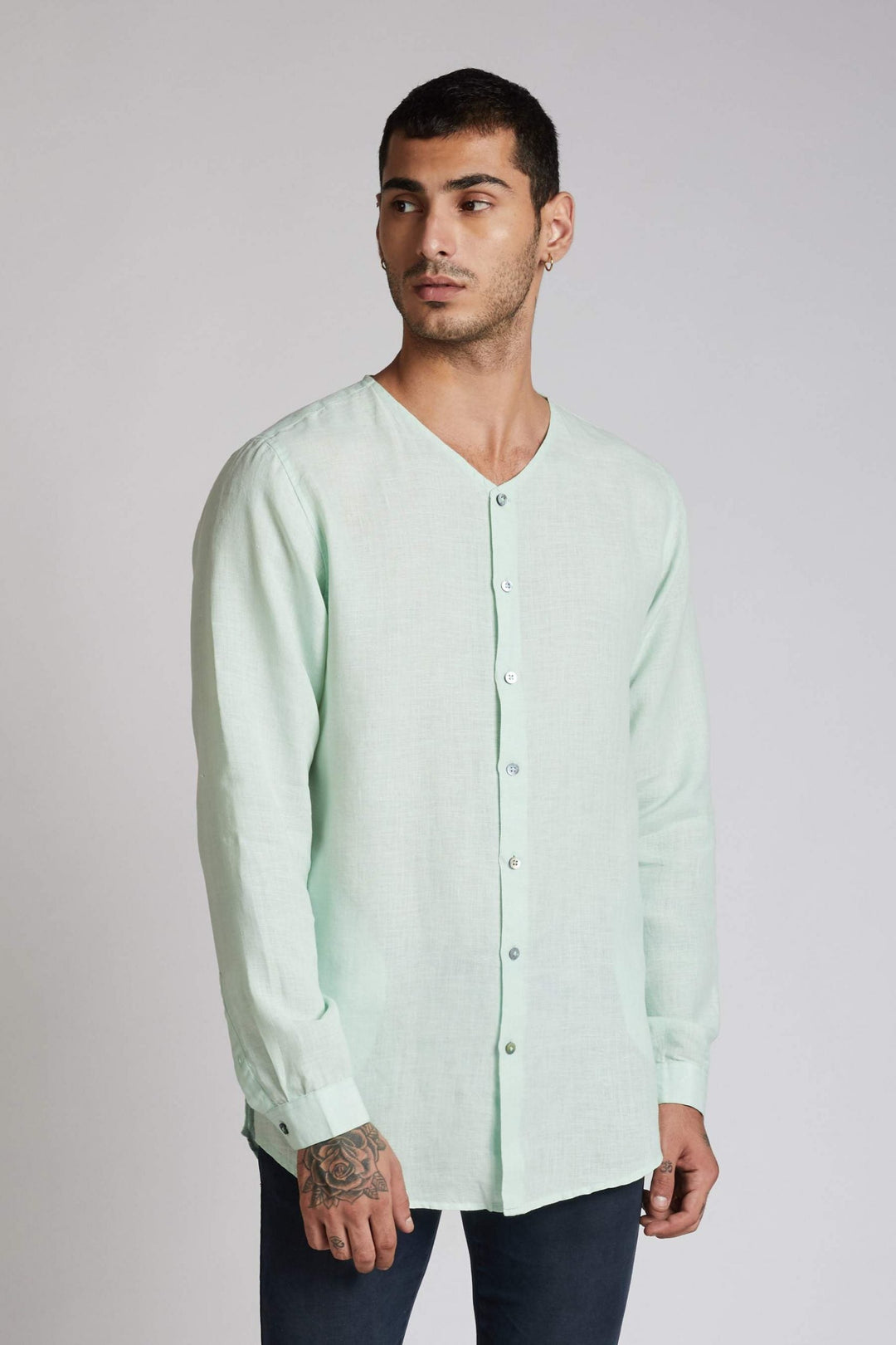 Crescent V Neck Kurta - Suspire