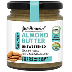 Jus Amazin Crunchy Almond Butter - Unsweetened