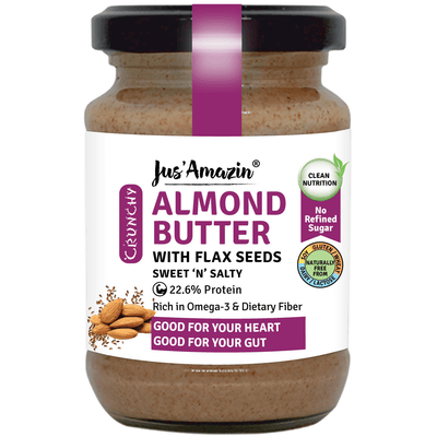 Crunchy Almond Butter With Flaxseeds - Suspire