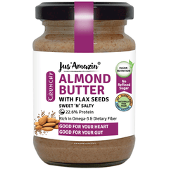 Jus Amazin Crunchy Almond Butter With Flaxseeds