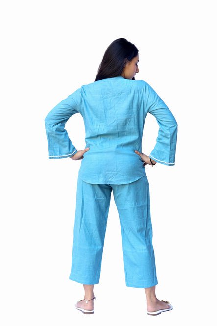 Diti Blue Top and Pant - Suspire