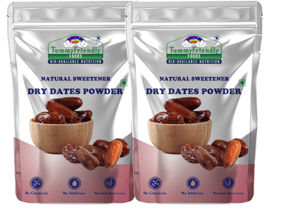 Dry Dates Powder | Organic | Premium Arabian Dates | No Sugar | 200g each (Pack of 2) - Suspire