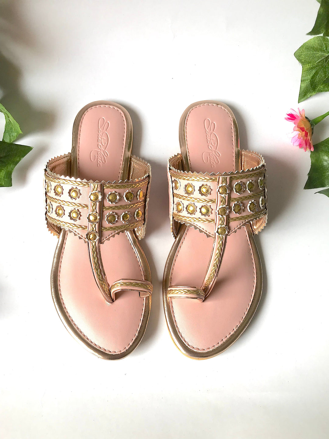 Dusty Pink Gold Filigree Kolapuri - Suspire