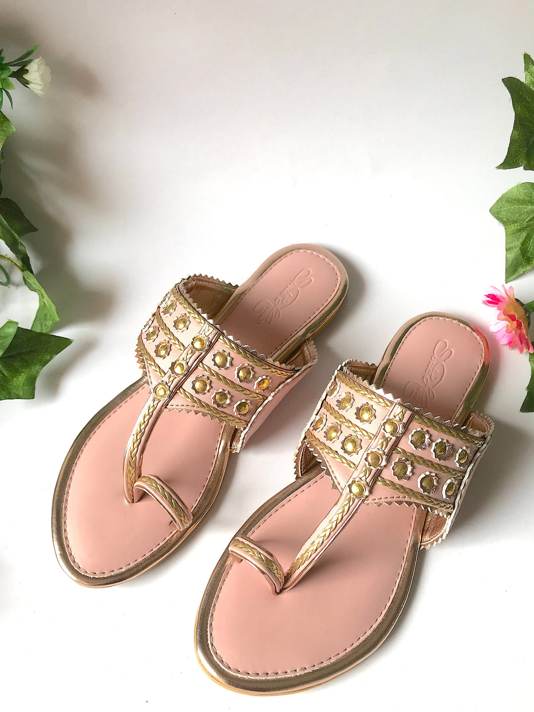 Dusty Pink Gold Filigree Kolapuri - Suspire