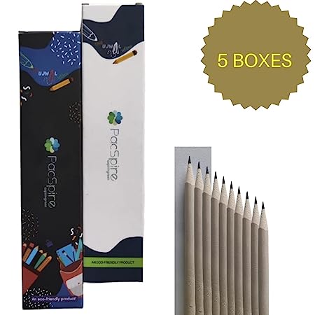 Eco-Friendly Pencil Combo | White Paper Pencil and Rainbow Pencil Combo | Total: 5 boxes