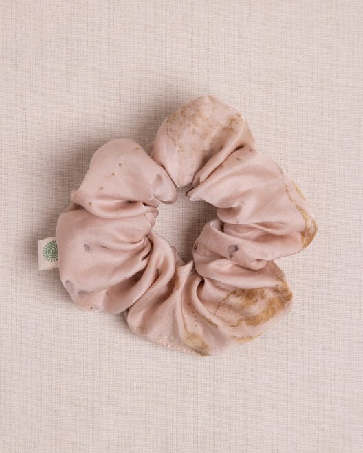 The Conscious Closet Berries Slate Scrunchie | Eco-Printed