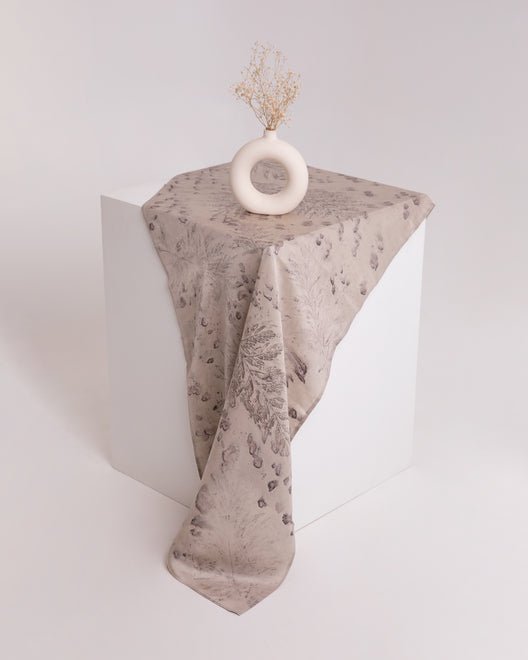 Eco-printed Ivory Leafy Scarf - Suspire