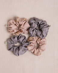 Eco-printed scrunchies - set of 4