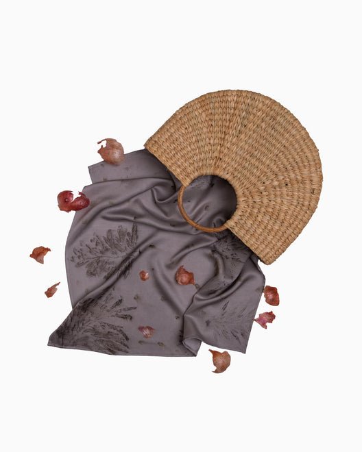 Eco-printed Silver Meadow Bandana - Suspire