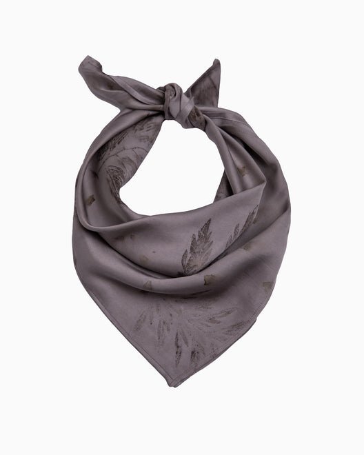 Eco-printed Silver Meadow Bandana - Suspire